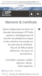 Mobile Screenshot of etpdatasystems.com